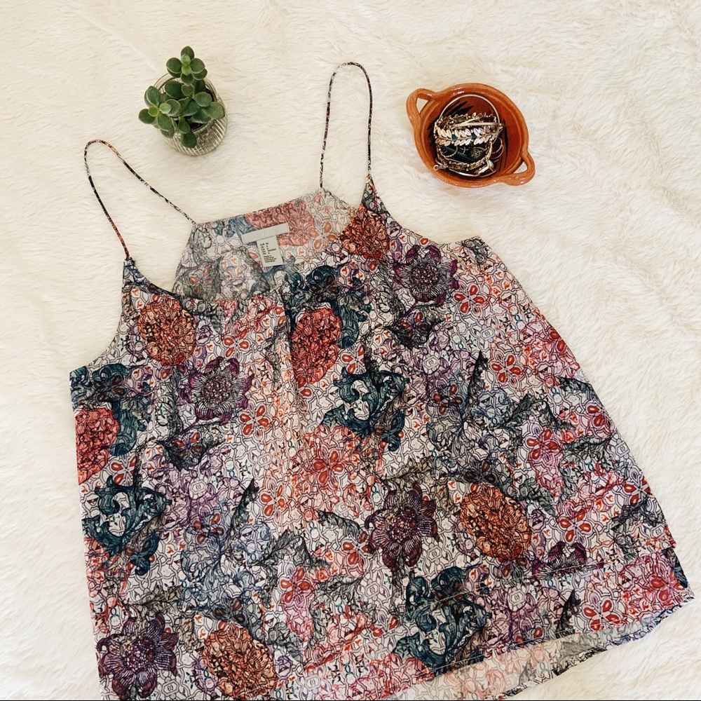 H&M Floral Chiffon Tanktop